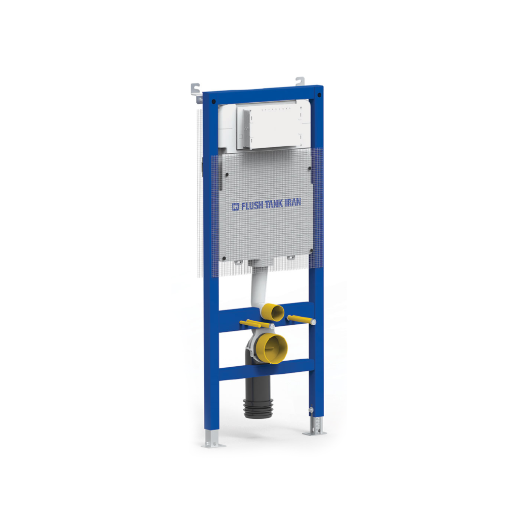 فلاش تانک توکار کلاسیک با نیم فریم فلزی چشمی با پک کامل کلید