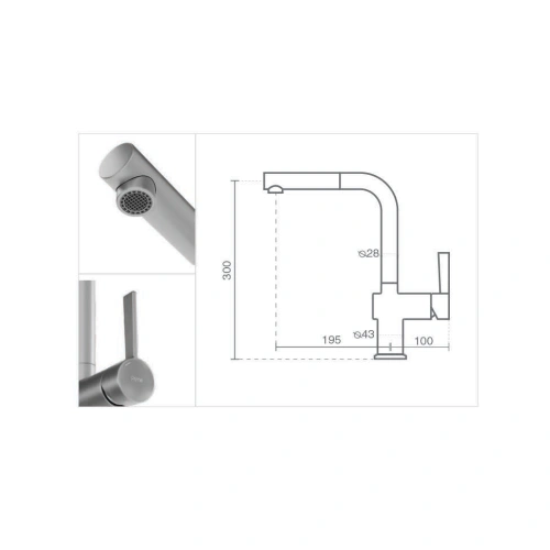شیر آشپزخانه شاوری پرایم KWC - Image 2