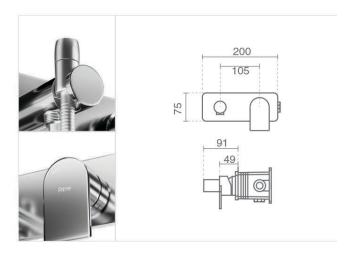 شیر توالت توکار پرایم KWC - Image 2
