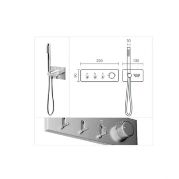 شیر حمام توکار پرایم KWC - Image 2